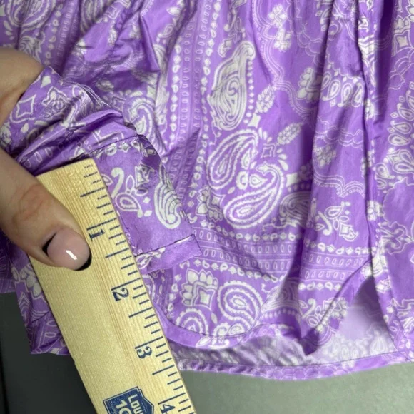 Free People Movement FP The Way Home Purple Floral Shorts size XL - Picture 8 of 9